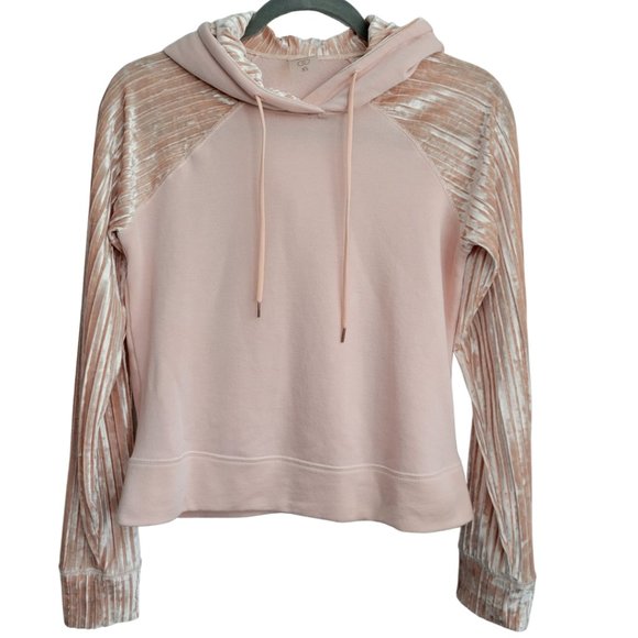 CALIA by Carrie Underwood Tops - CALIA Pale Pink Hoodie Sweatshirt Soft Velvet Cute